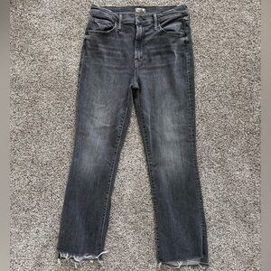 MOTHER Dark Gray Skinny Jeans